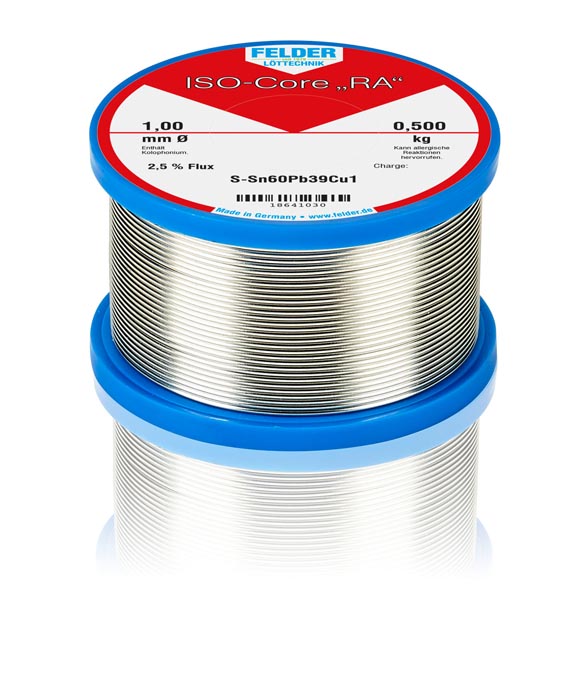 Silver Solder Wire Sn95.5 Ag3.8 Cu0.7 Ø 1mm Felder Germany ISO-CORE " RA " 50gr.
