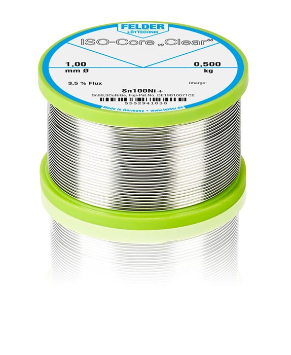 Silver Solder Wire Sn95.5 Ag3.8 Cu0.7 Ø 1mm Felder Germany ISO-CORE " RA " 50gr.
